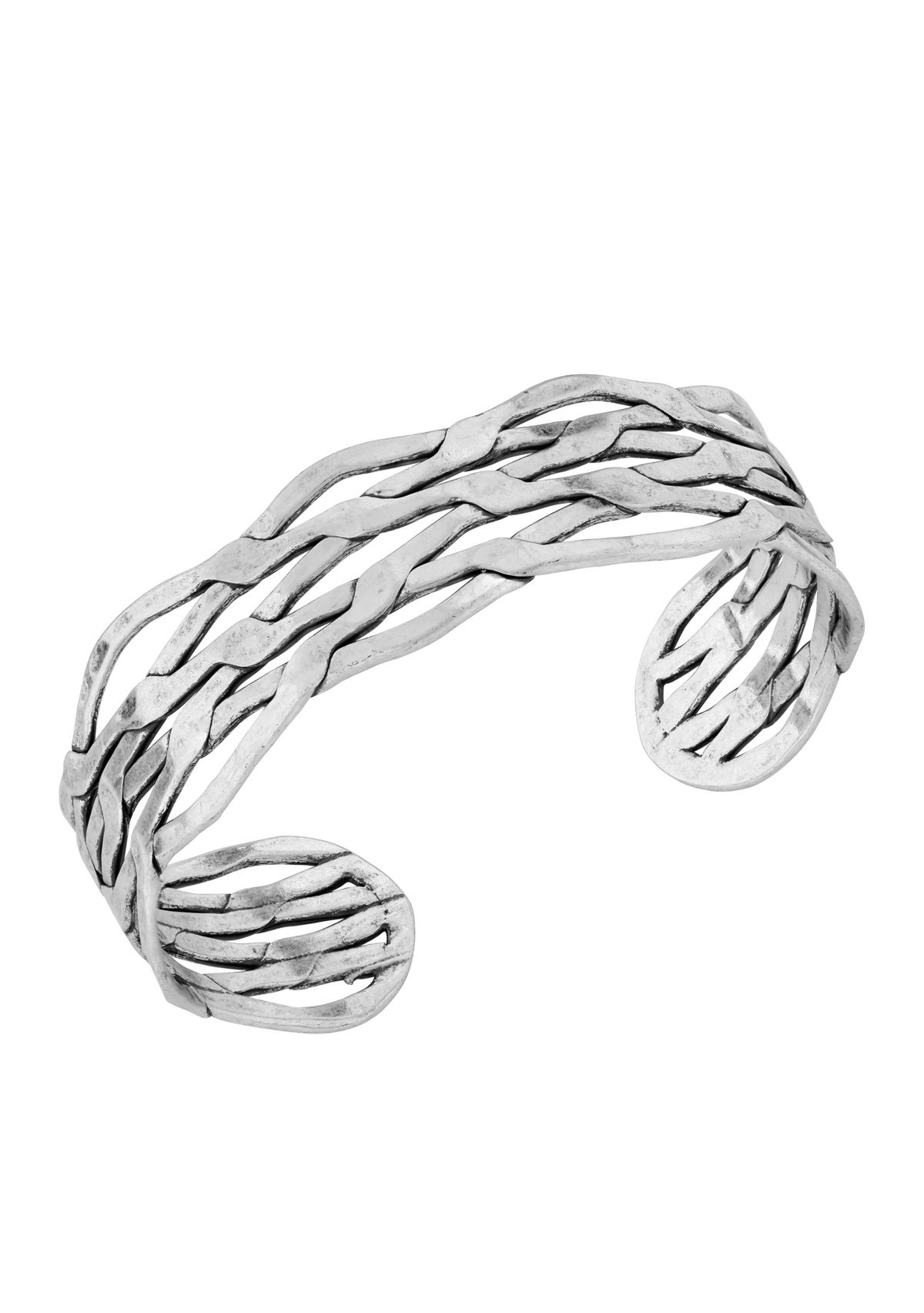 Silver Open Cuff Bracelet