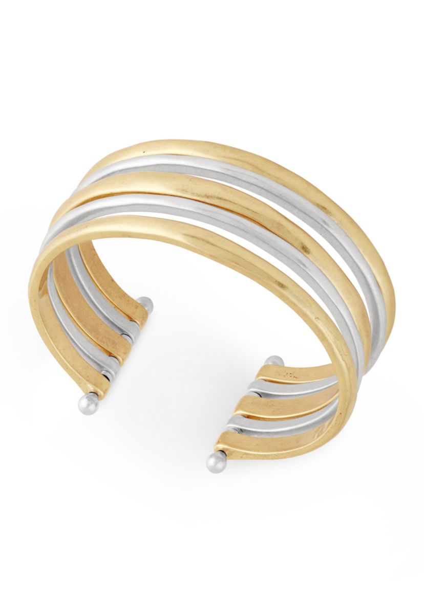Two-Tone Cuff Bracelet