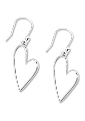 Lucky Brand Asymmetrical Heart Drop Earrings