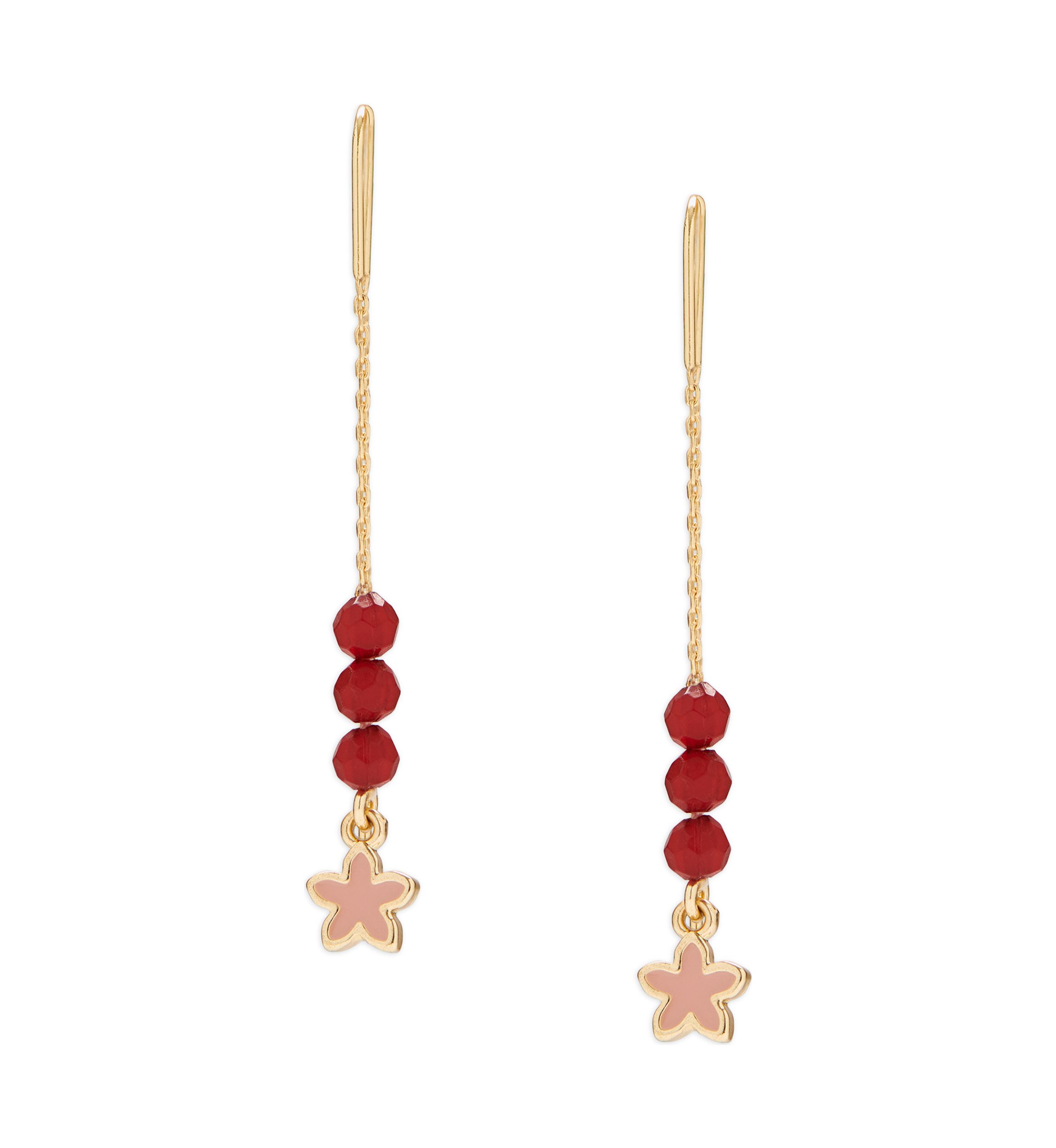 Beaded Star Threader Earrings 