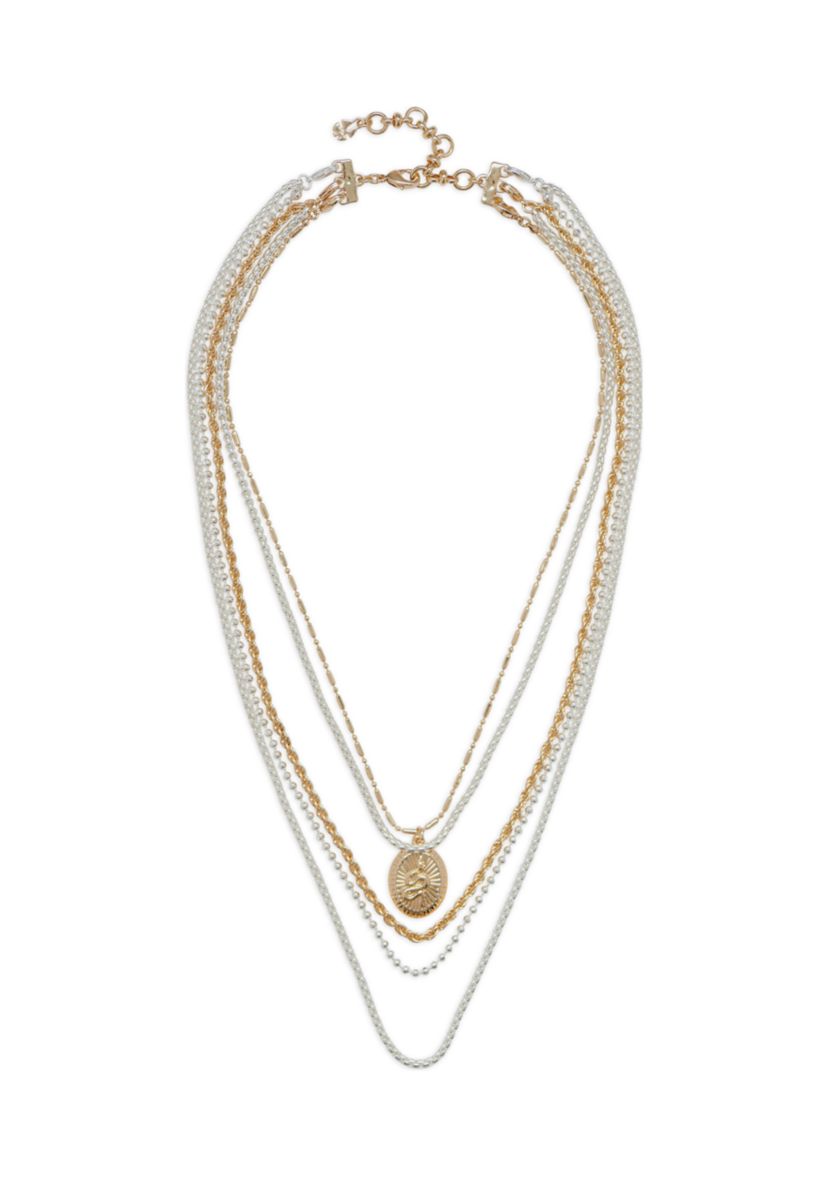 Drama Chain Layer Necklace with Snake Pendant