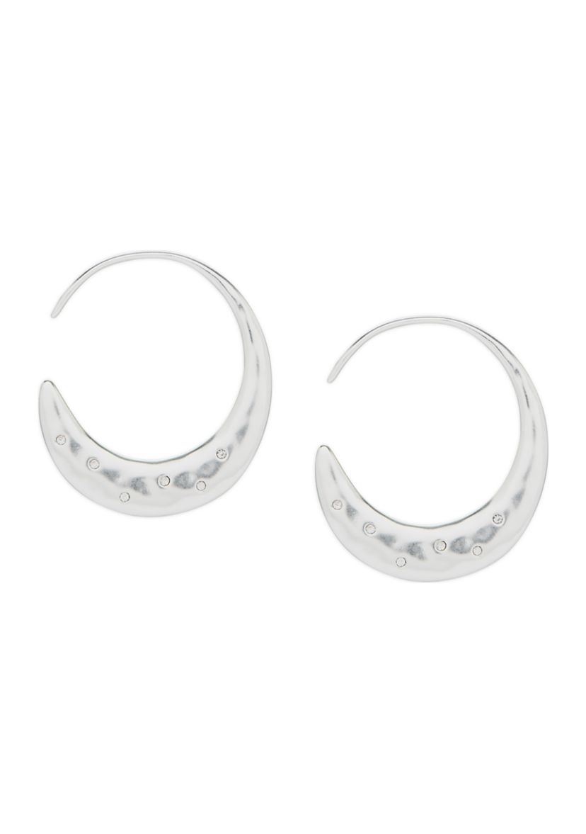 Pavé Threader Hoops