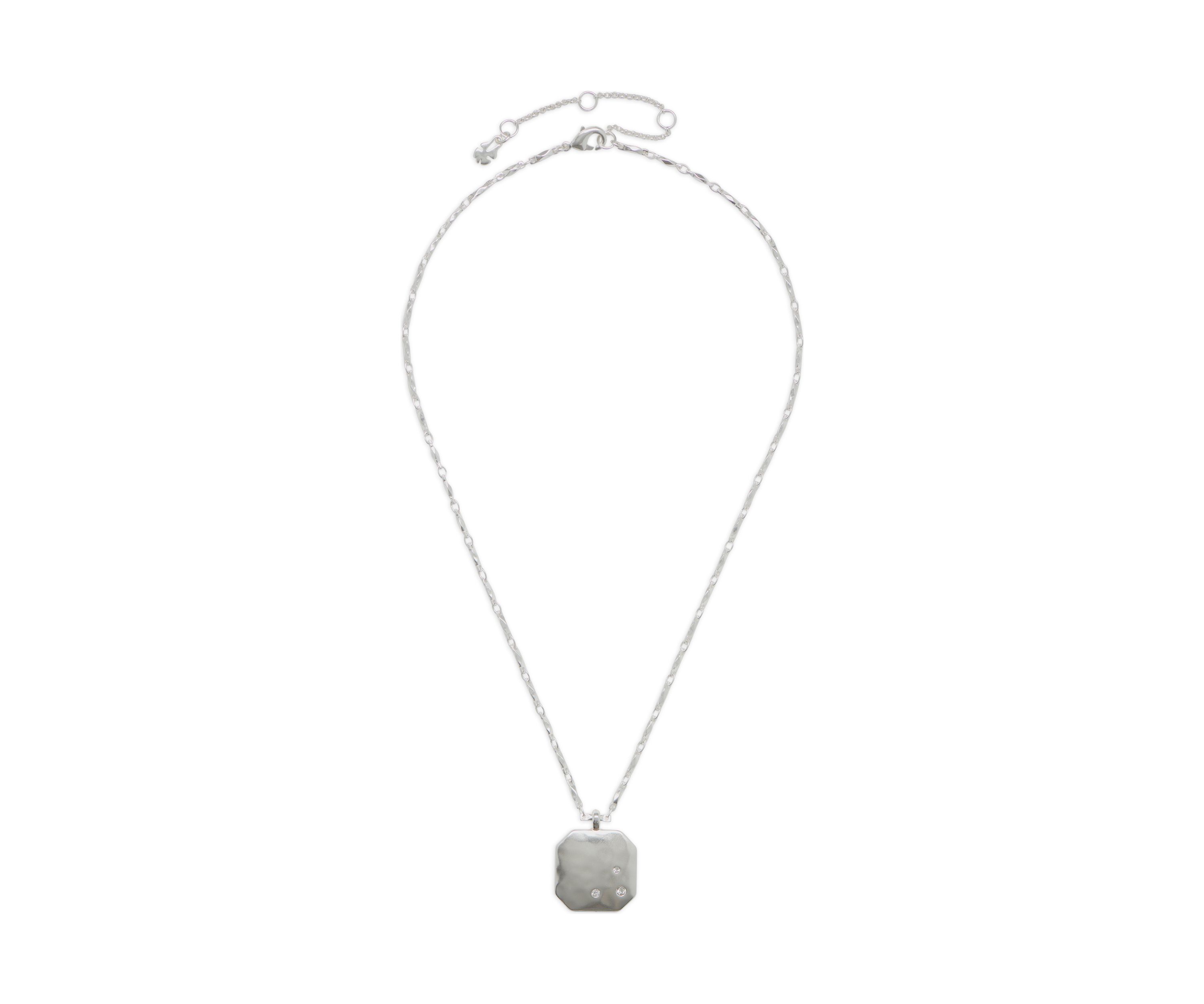 Pavé Tag Pendant Necklace