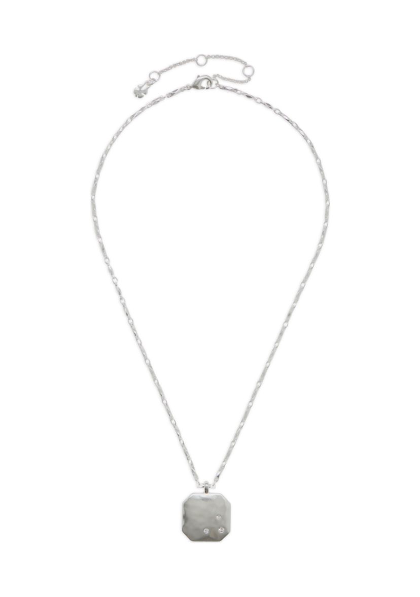 Pavé Tag Pendant Necklace