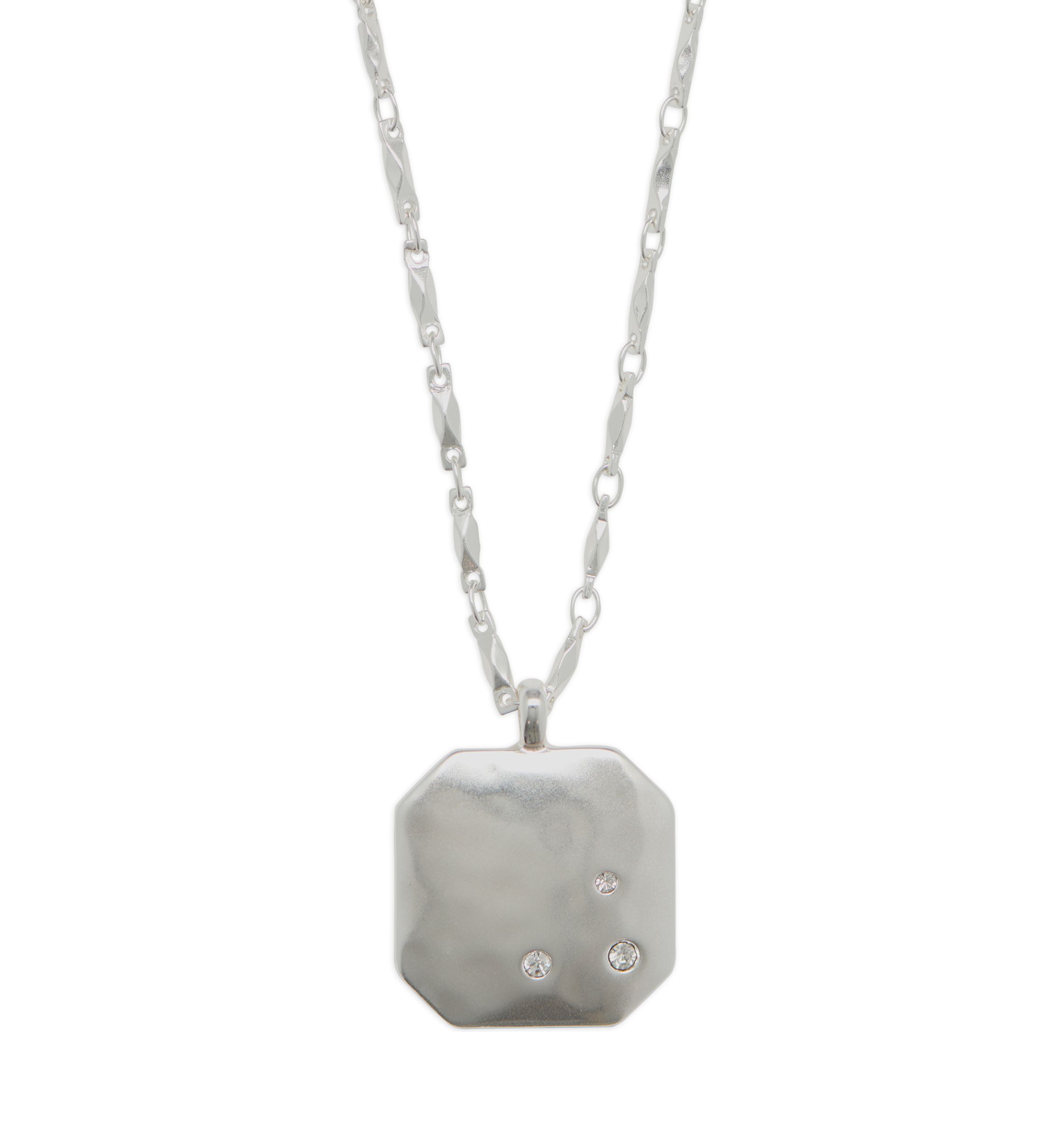 Pavé Tag Pendant Necklace