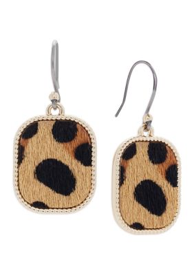 Lucky Brand Cheetah Drop Earrings