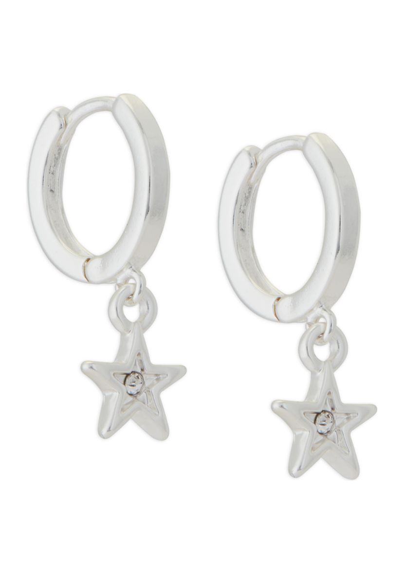 Sparkle and Star Hoop Earrings Set