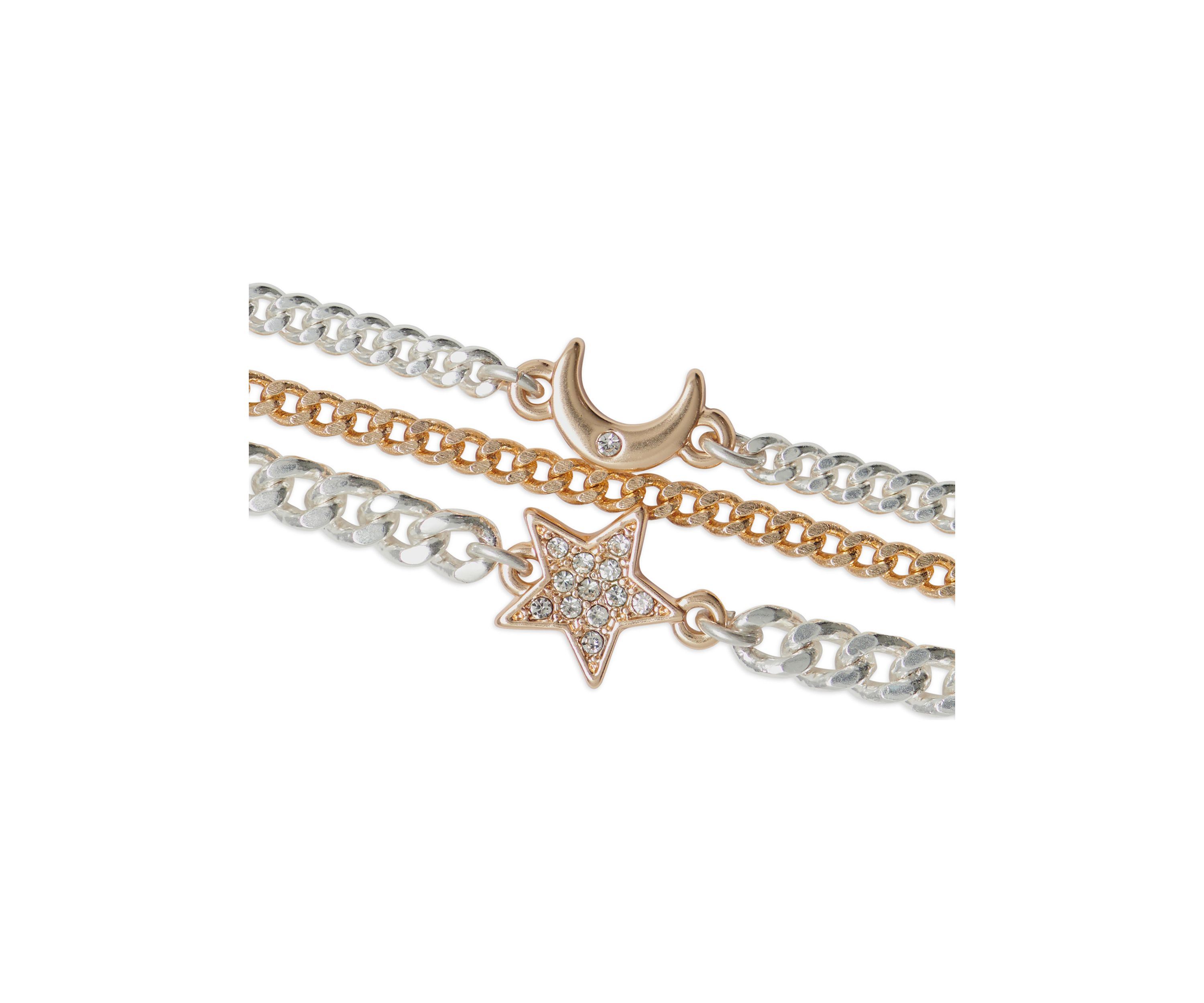 Celestial Detail Chain Layer Bracelet
