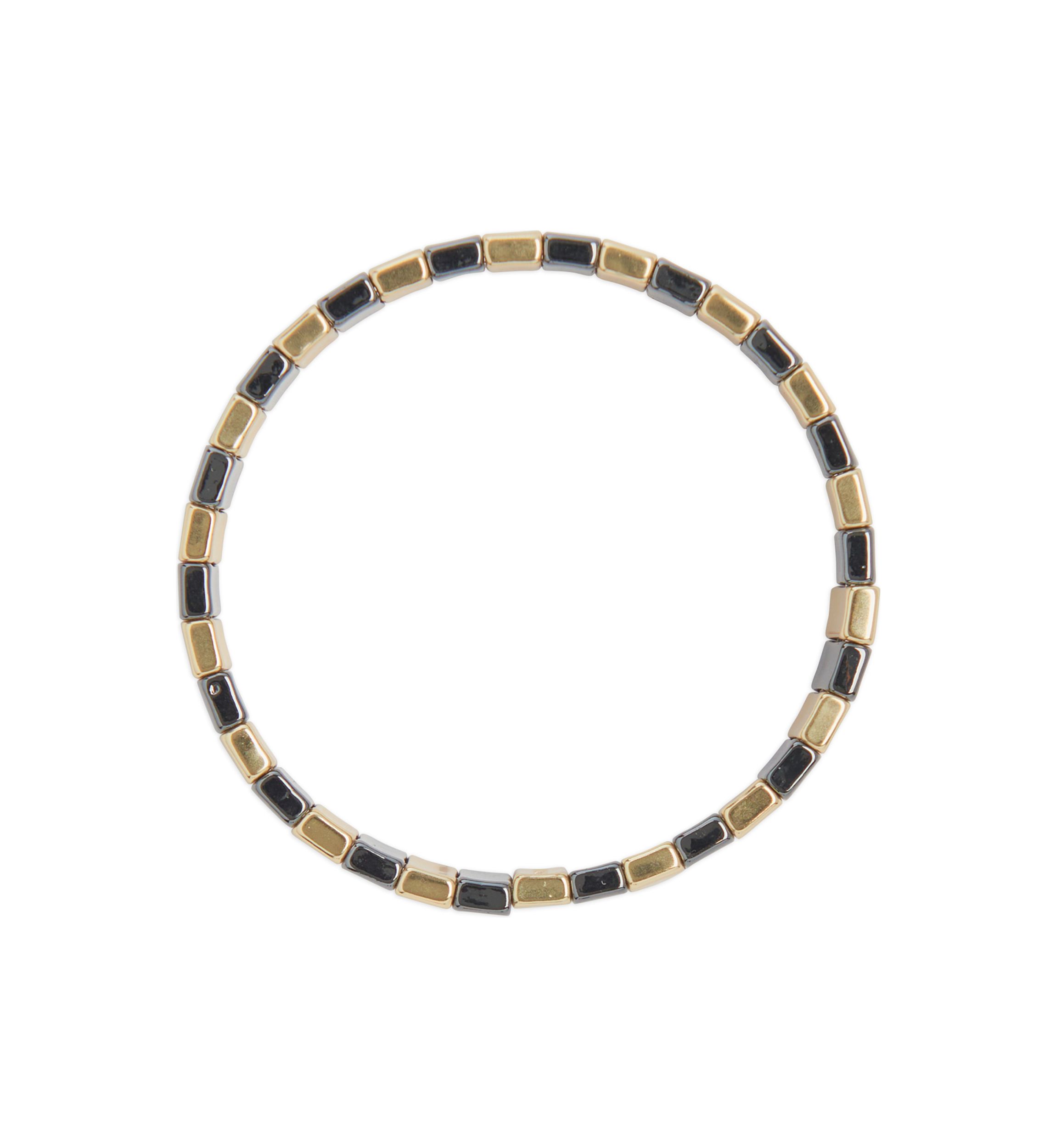 Two Tone Bar Stretch Bracelet