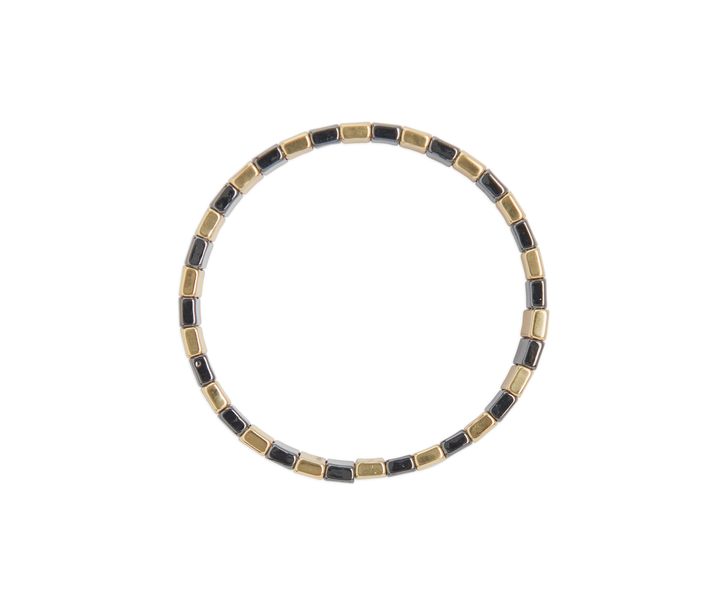 Two Tone Bar Stretch Bracelet