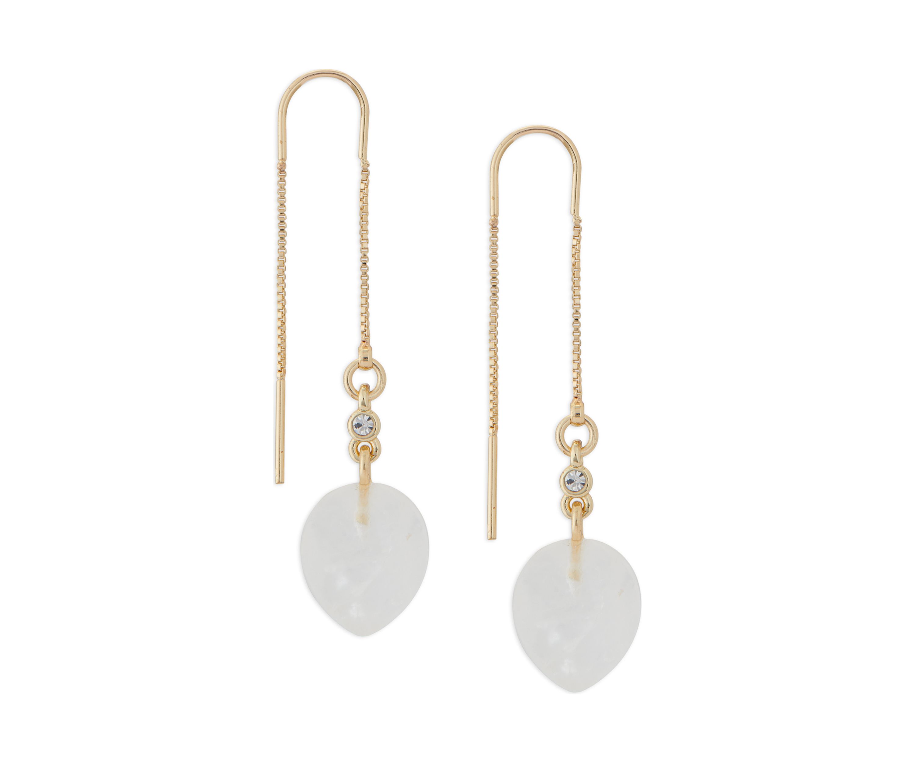 Crystal Charm Threader Earrings