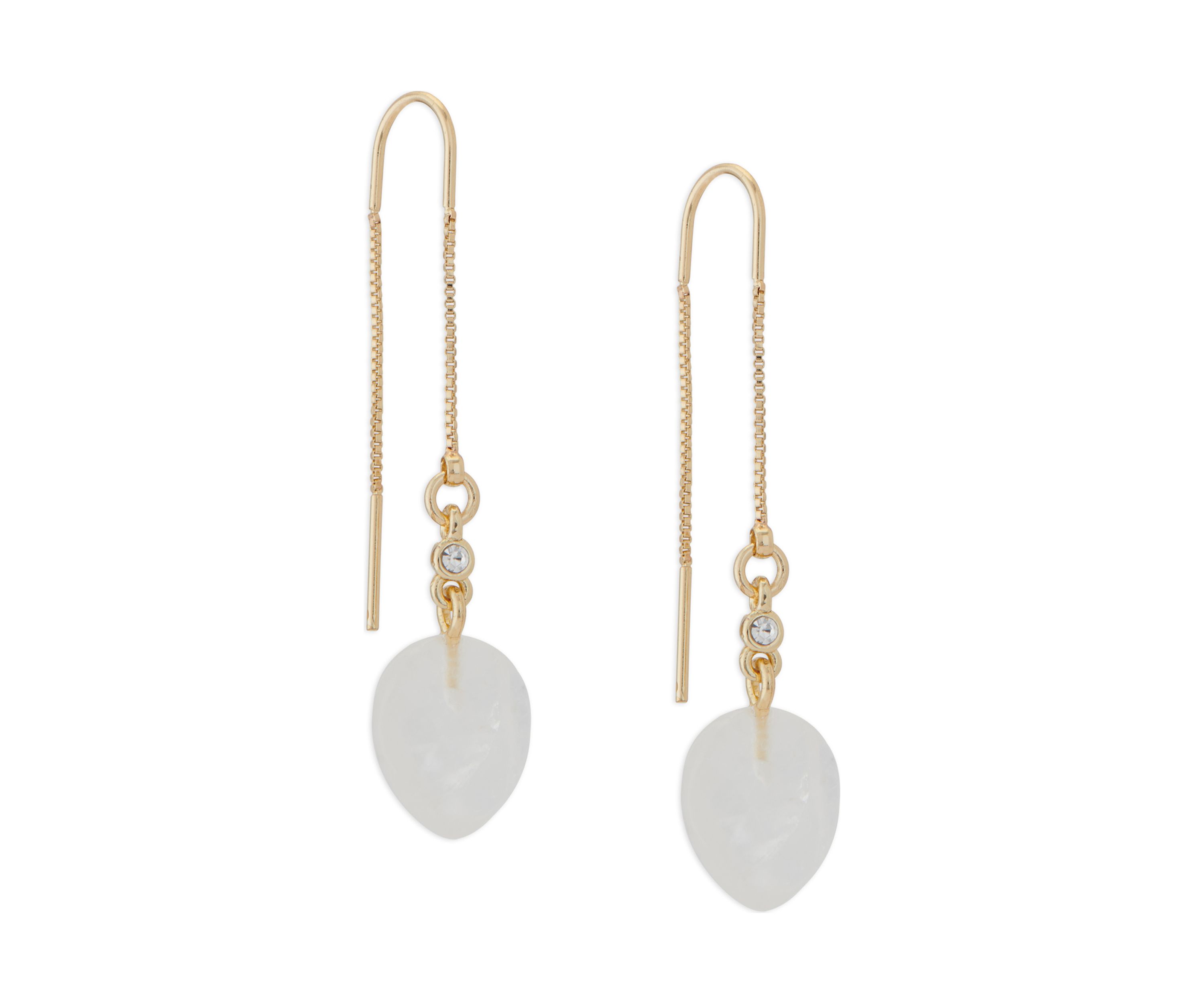 Crystal Charm Threader Earrings