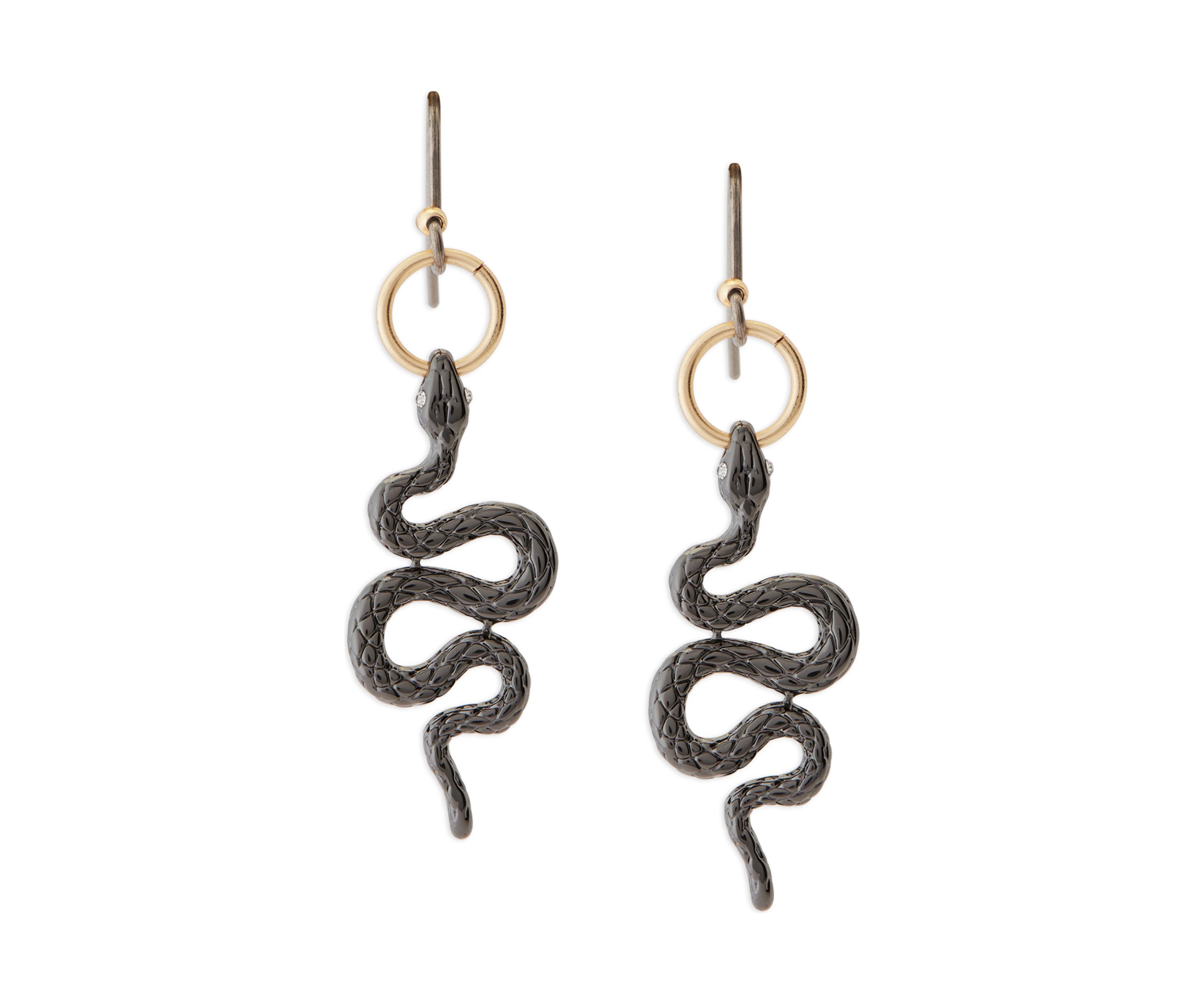 Ox Snake Drop Earrings