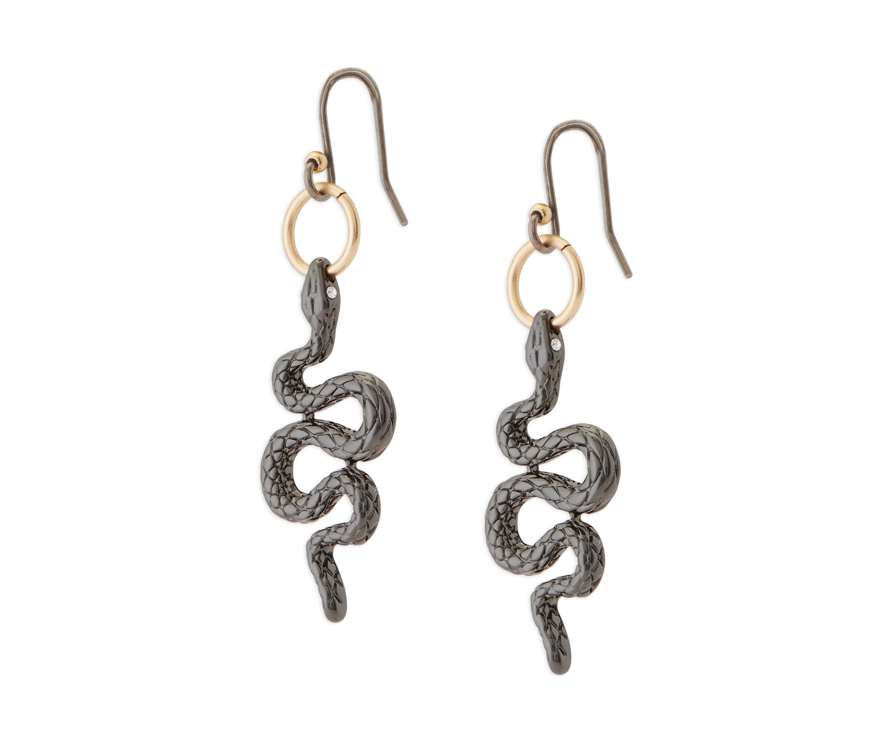 Ox Snake Drop Earrings