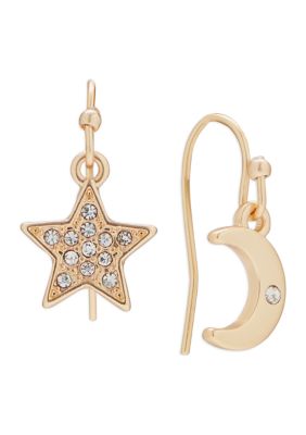 Lucky Brand Star And Moon Earrings