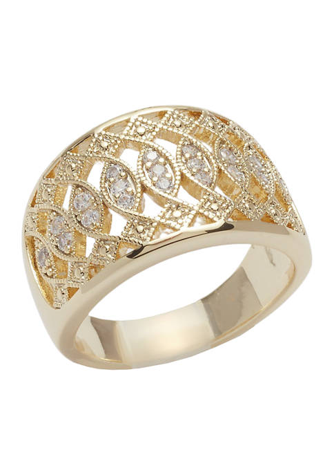 Belk Lab Created Cubic Zirconia Open Band Ring