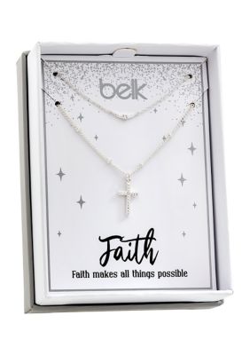 Faith Due Pendant Necklace Set 