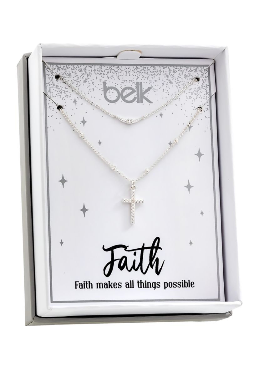 Faith Due Pendant Necklace Set 