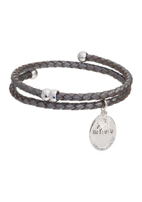 Lab Created Clear Believe Bracelet