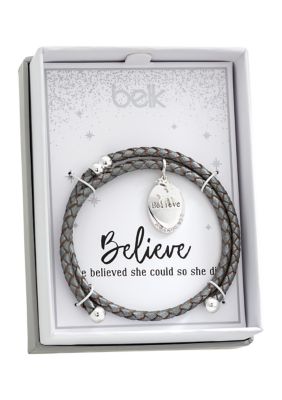 Lab Created Clear Believe Bracelet