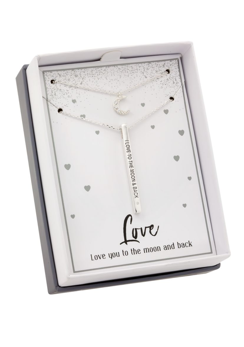 Cubic Zirconium Duo Faith Disc with Pavé Pendant Necklace