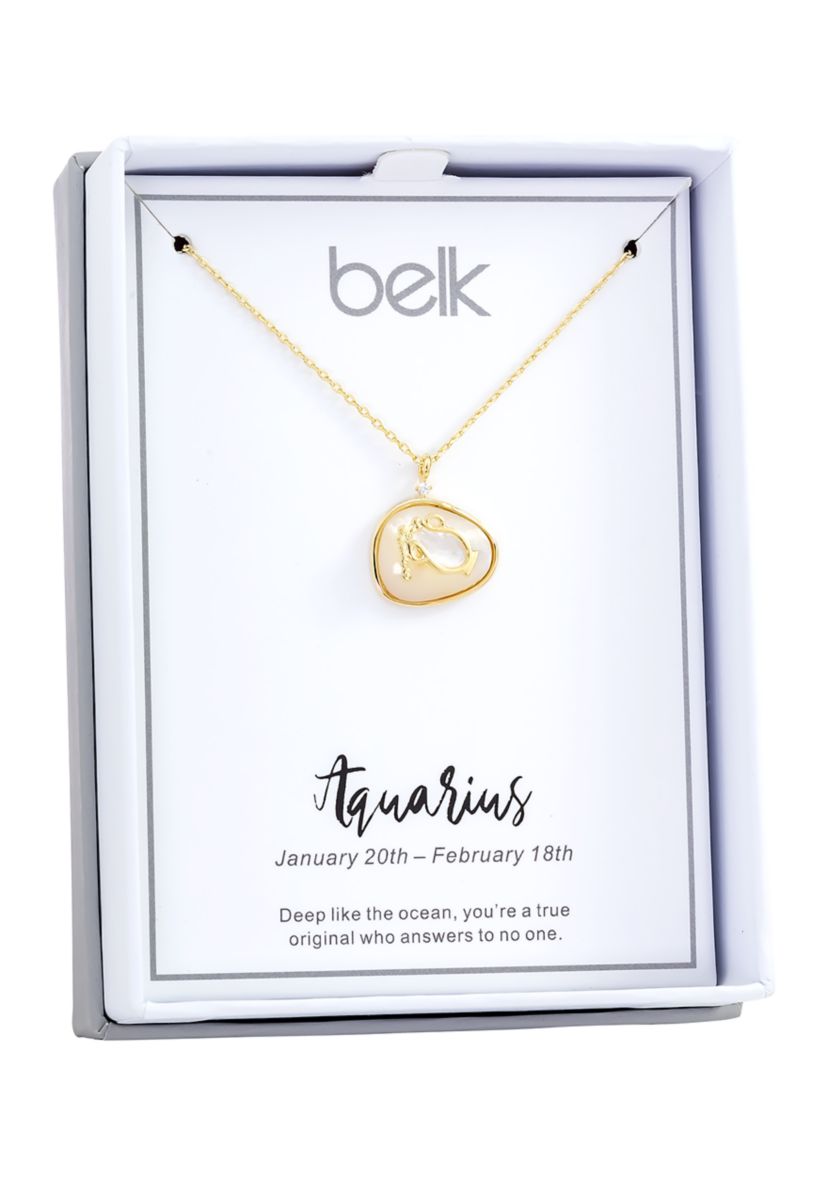 Lab Created Zodiac Pendant Necklace
