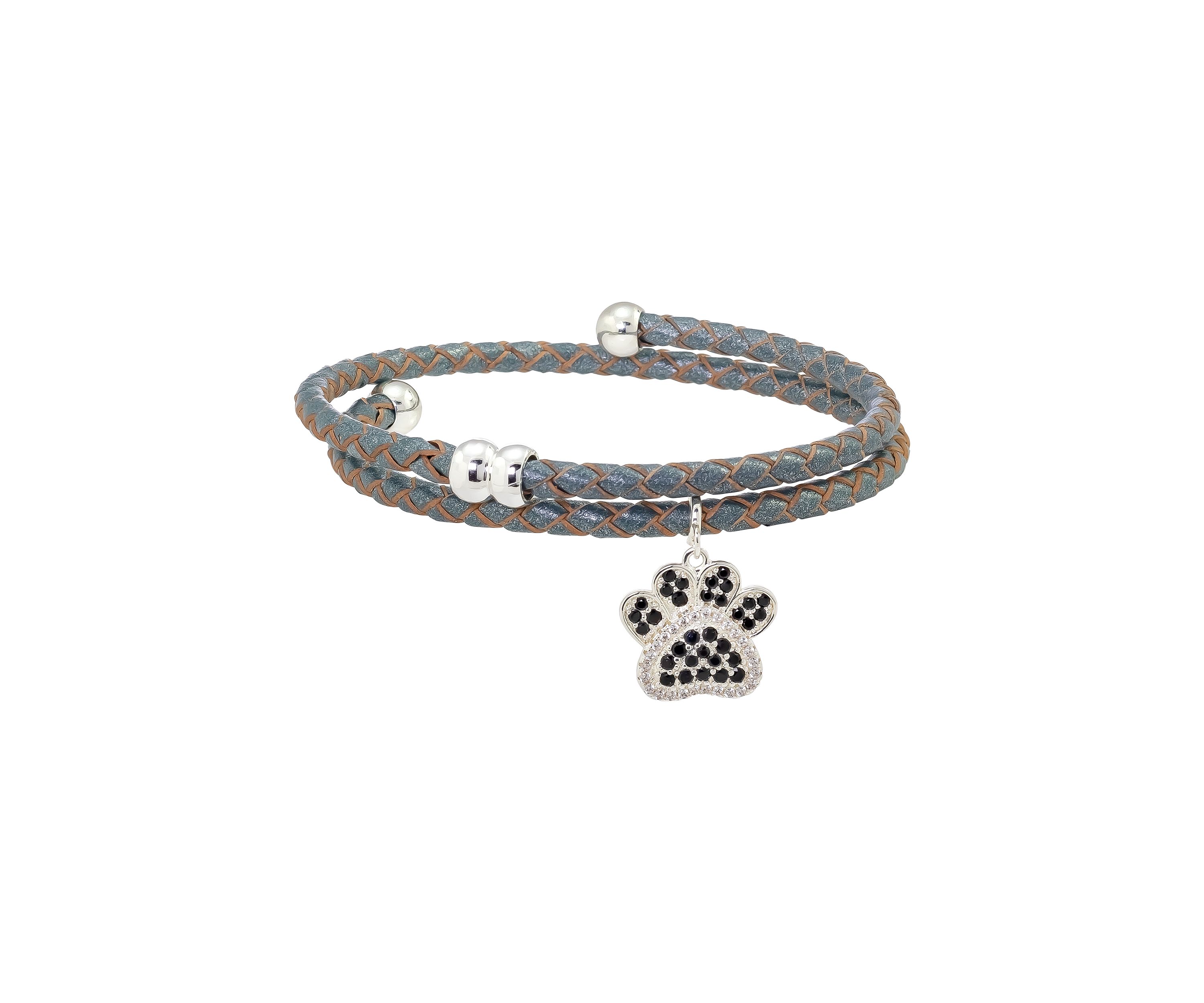 Leather Puppy Paw Bracelet