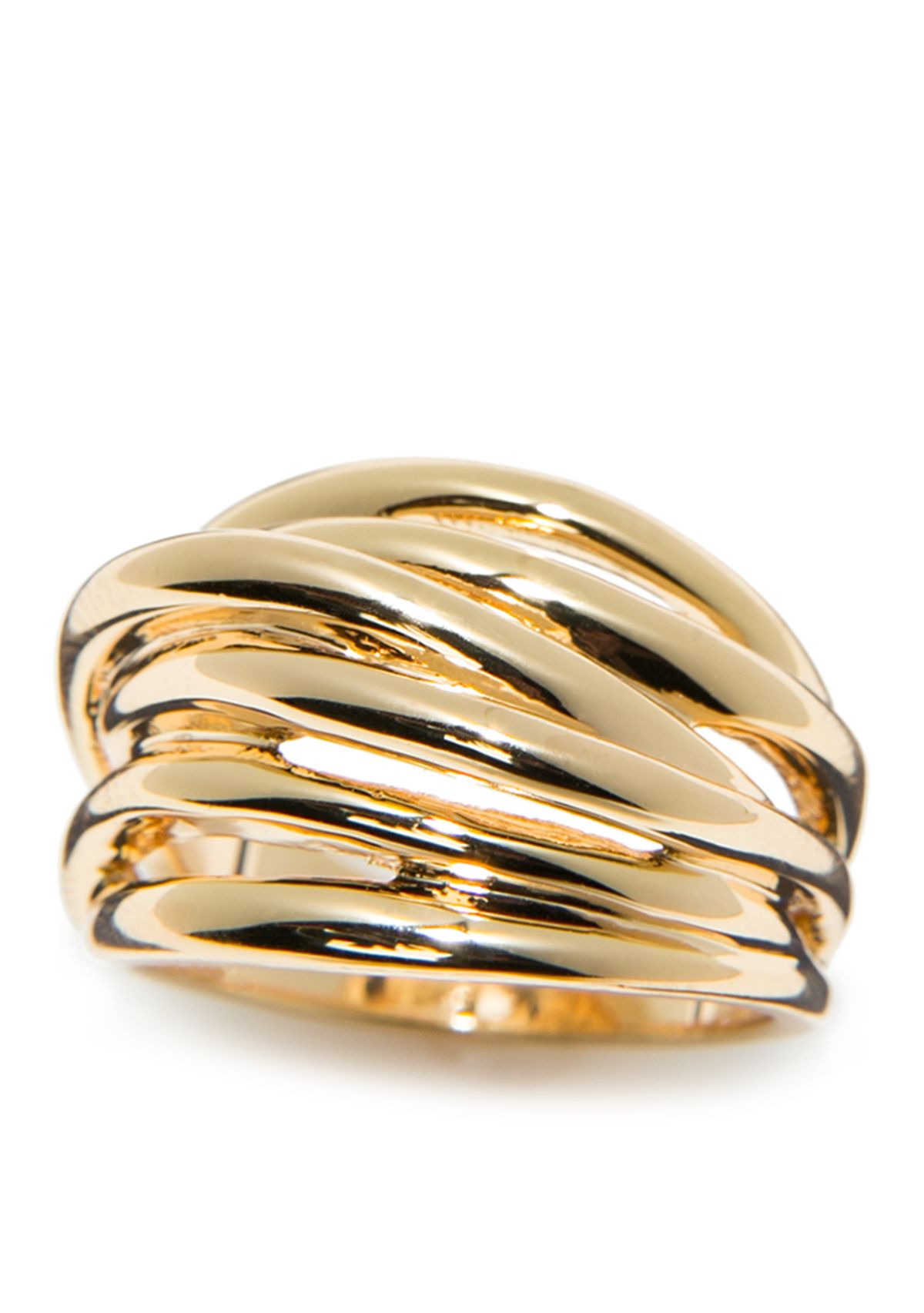 Gold-Tone Multi Band Ring