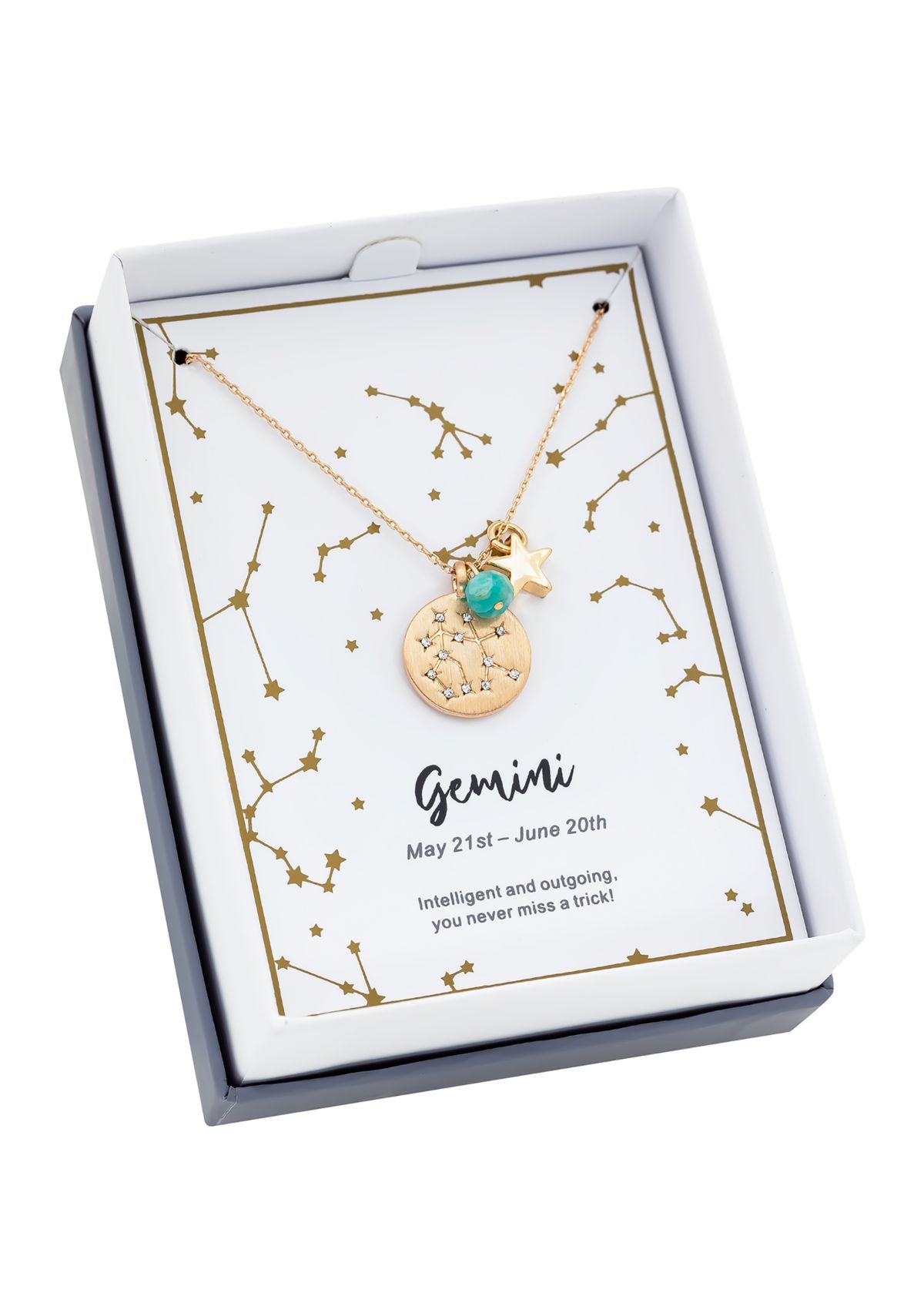  Boxed Zodiac Pendant Disc Necklace 