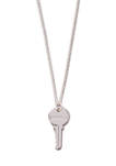   Boxed Silver Tone Key Happiness Pendant Necklace 