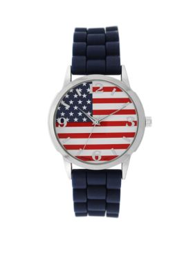 Kim Rogers® American - Flag Dial Blue Strap | belk