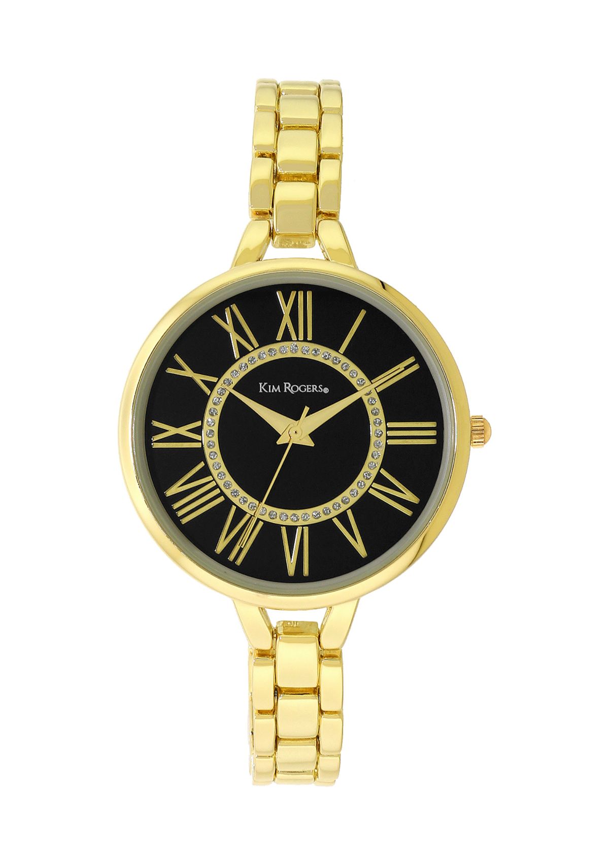 Gold-Tone Shiny Metal Watch 