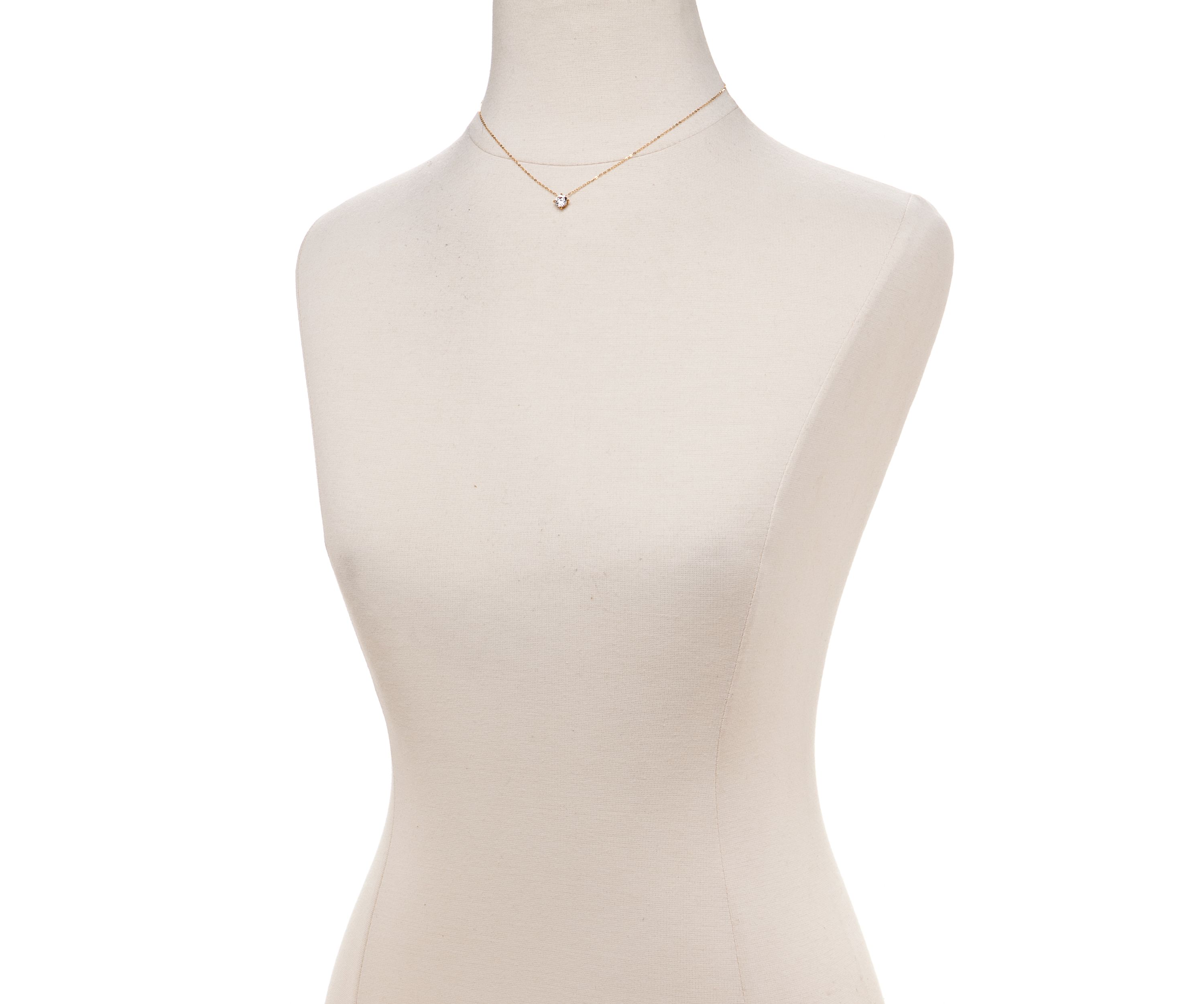 Floating Cubic Zirconia Pendant Necklace