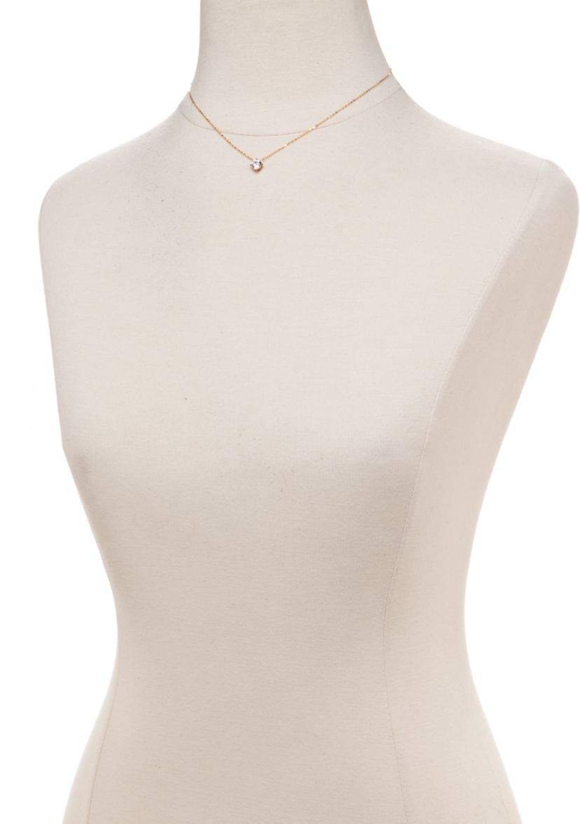 Floating Cubic Zirconia Pendant Necklace