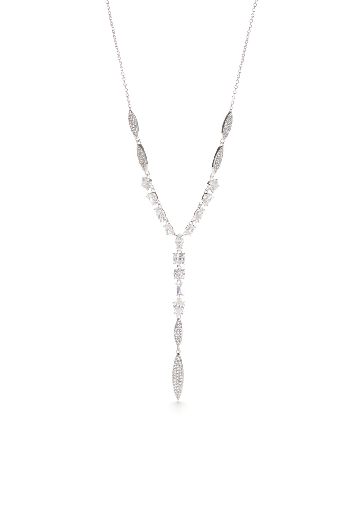 Cobblestone Cubic Zirconia Y Necklace