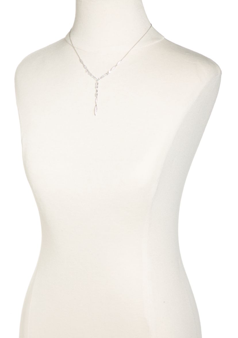 Cobblestone Cubic Zirconia Y Necklace