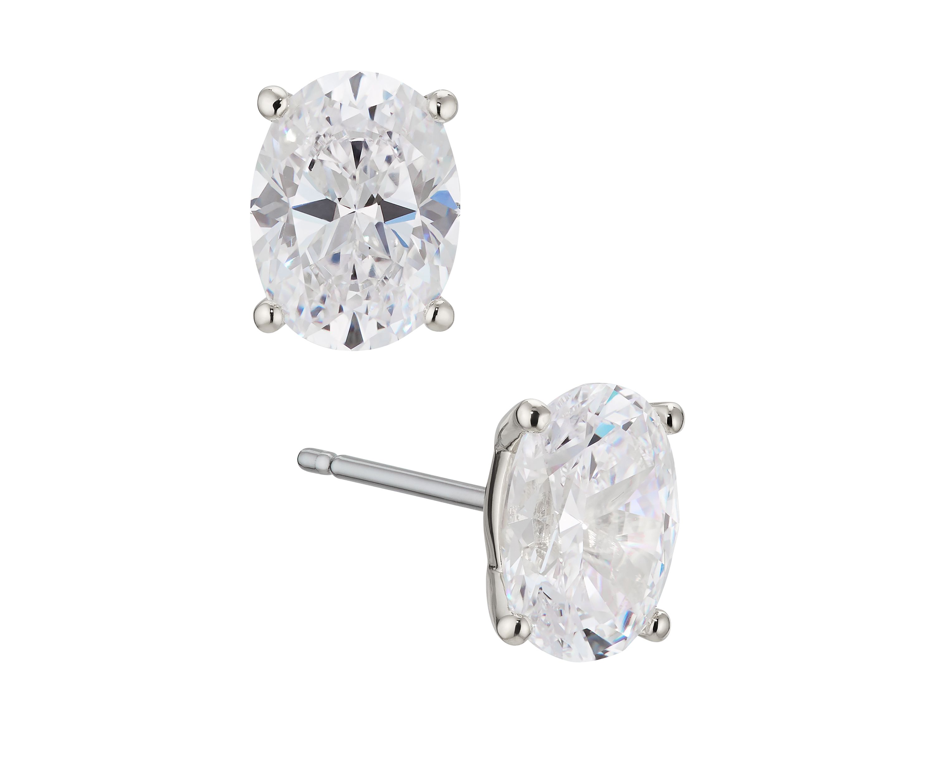 Modern Love Large Oval Cubic Zirconia Earrings