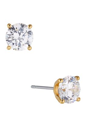 Nadri Modern Love Large Round Cubic Zirconia Earrings