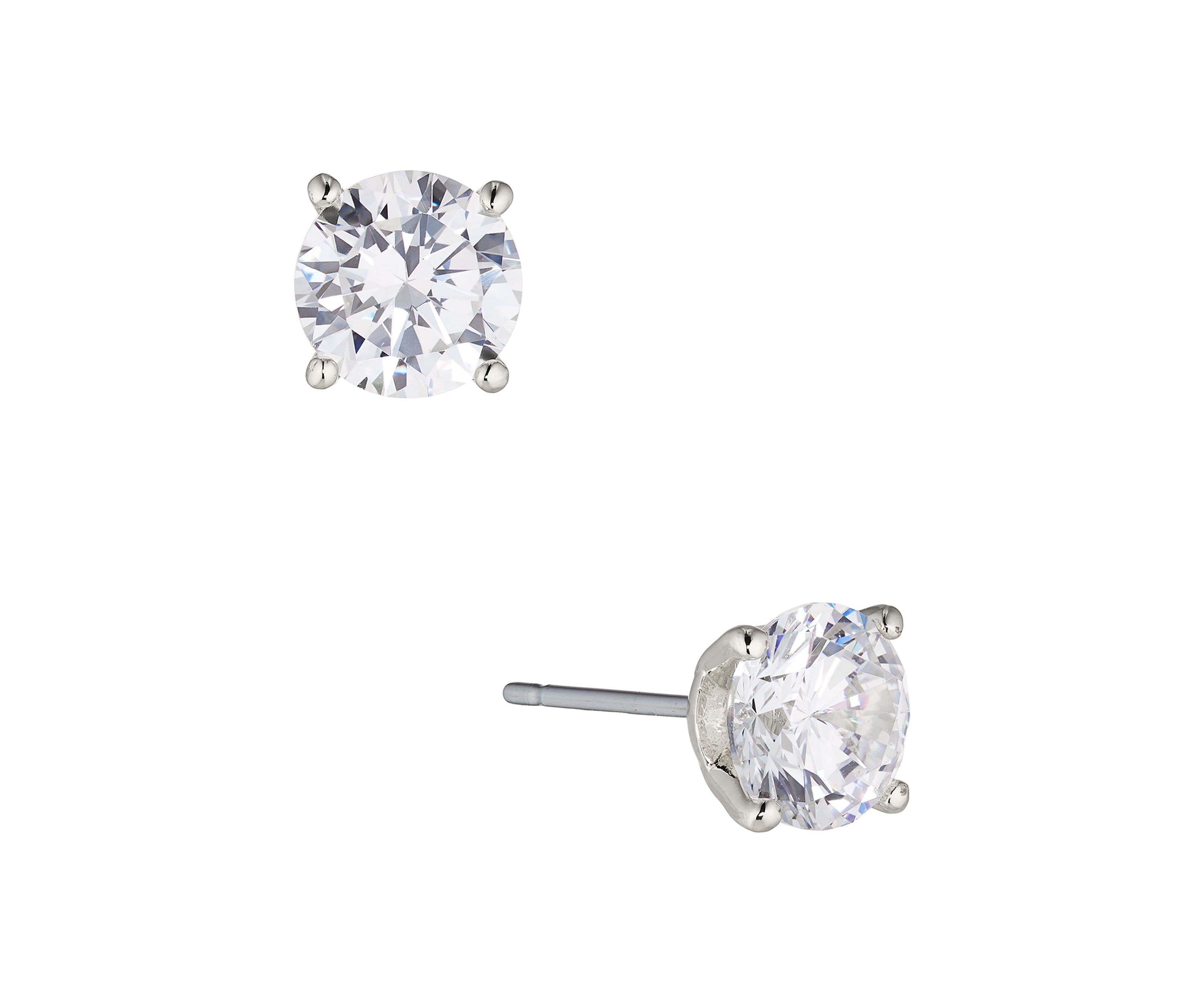 Modern Love Large Round Cubic Zirconia Earrings