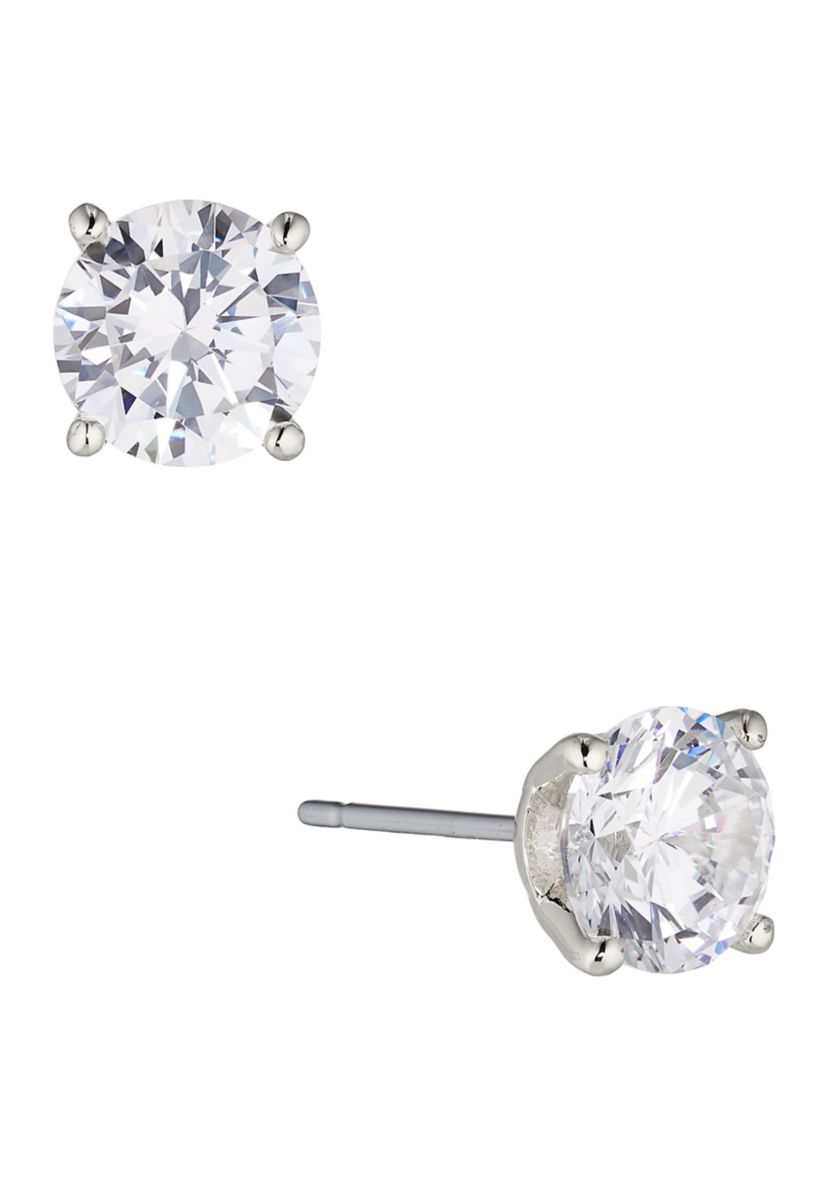 Modern Love Large Round Cubic Zirconia Earrings