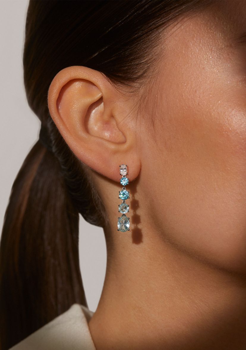 Lab Grown  Natural Beauty Long Linear earrings