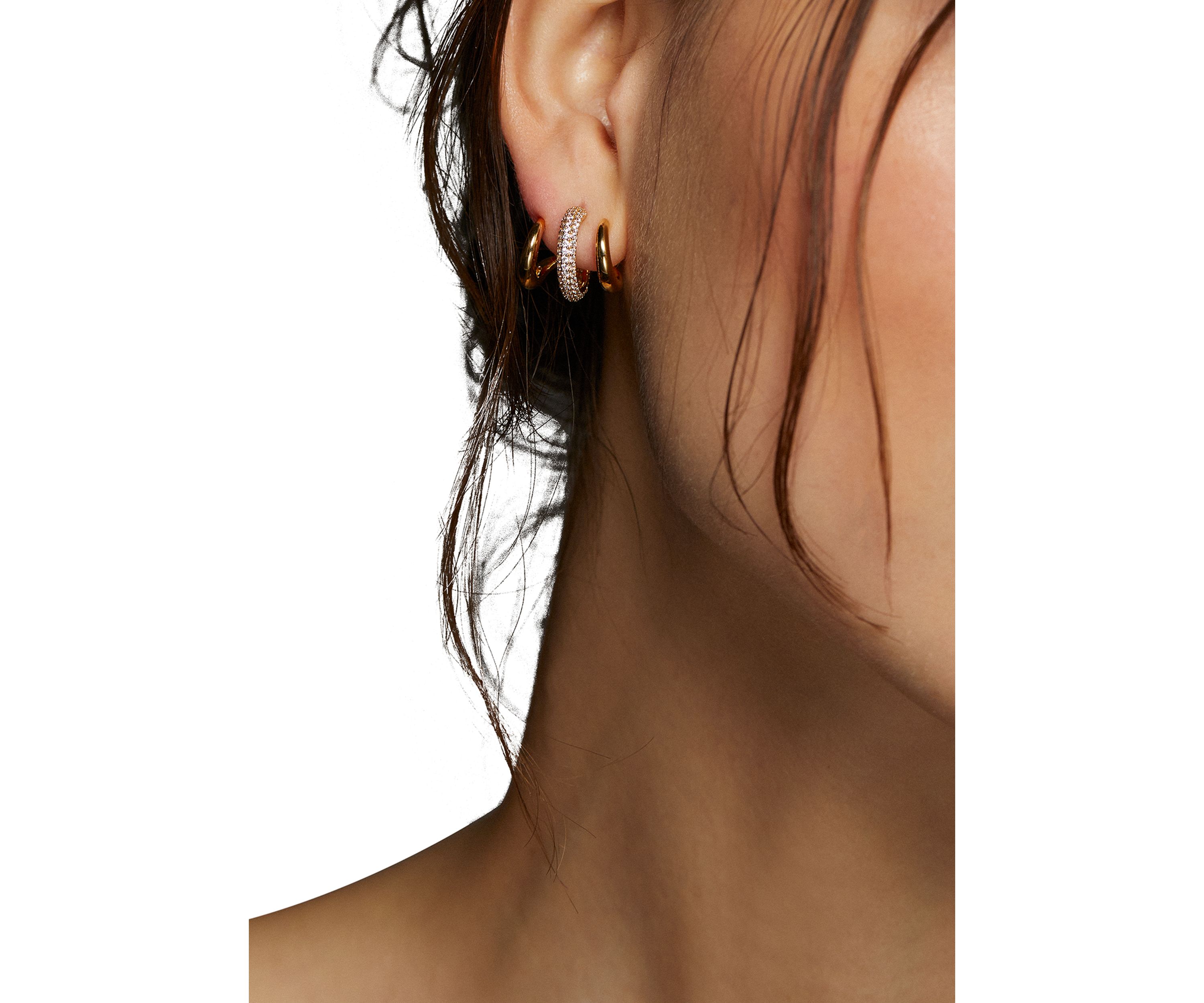 Alma Illusion Hoop Earrings