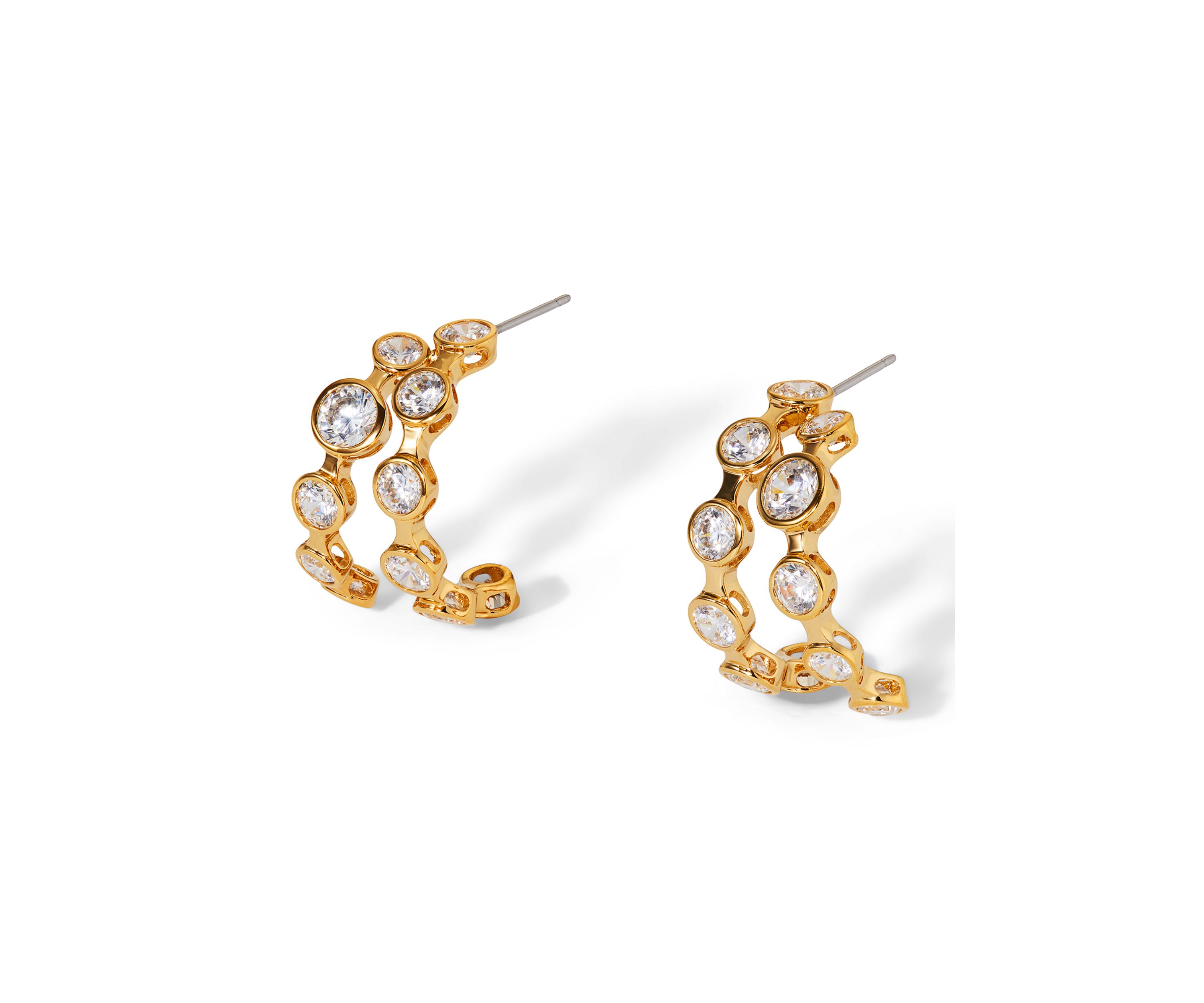 Brooklyn Double Row Hoop Earrings 