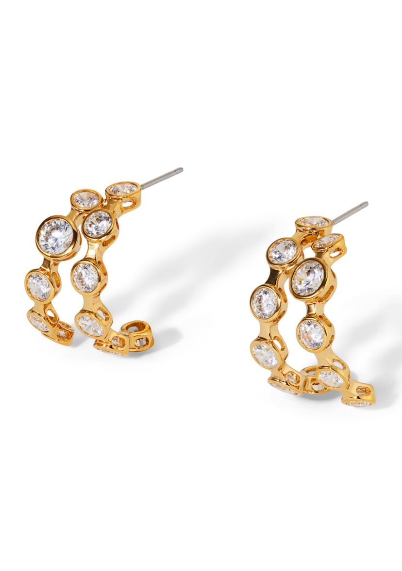 Brooklyn Double Row Hoop Earrings 