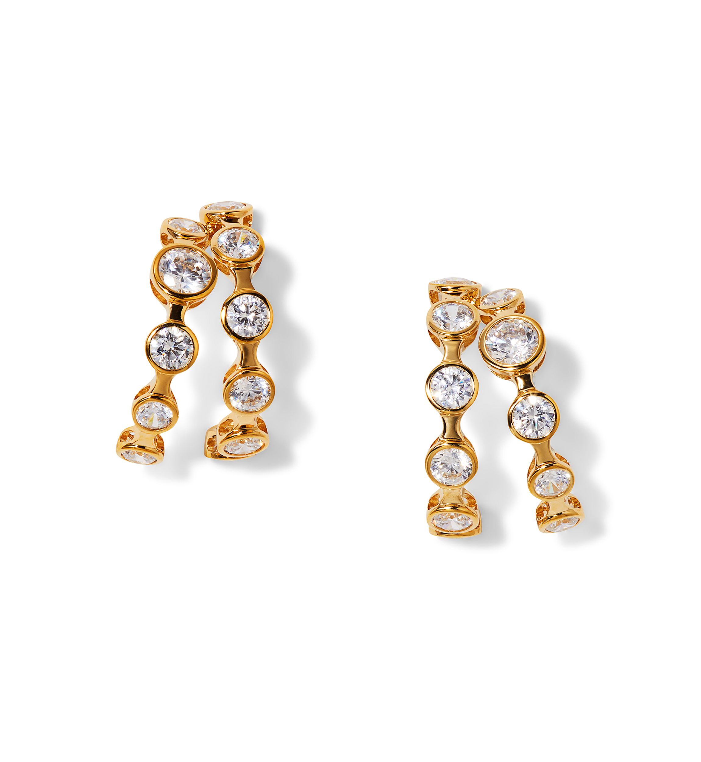 Brooklyn Double Row Hoop Earrings 