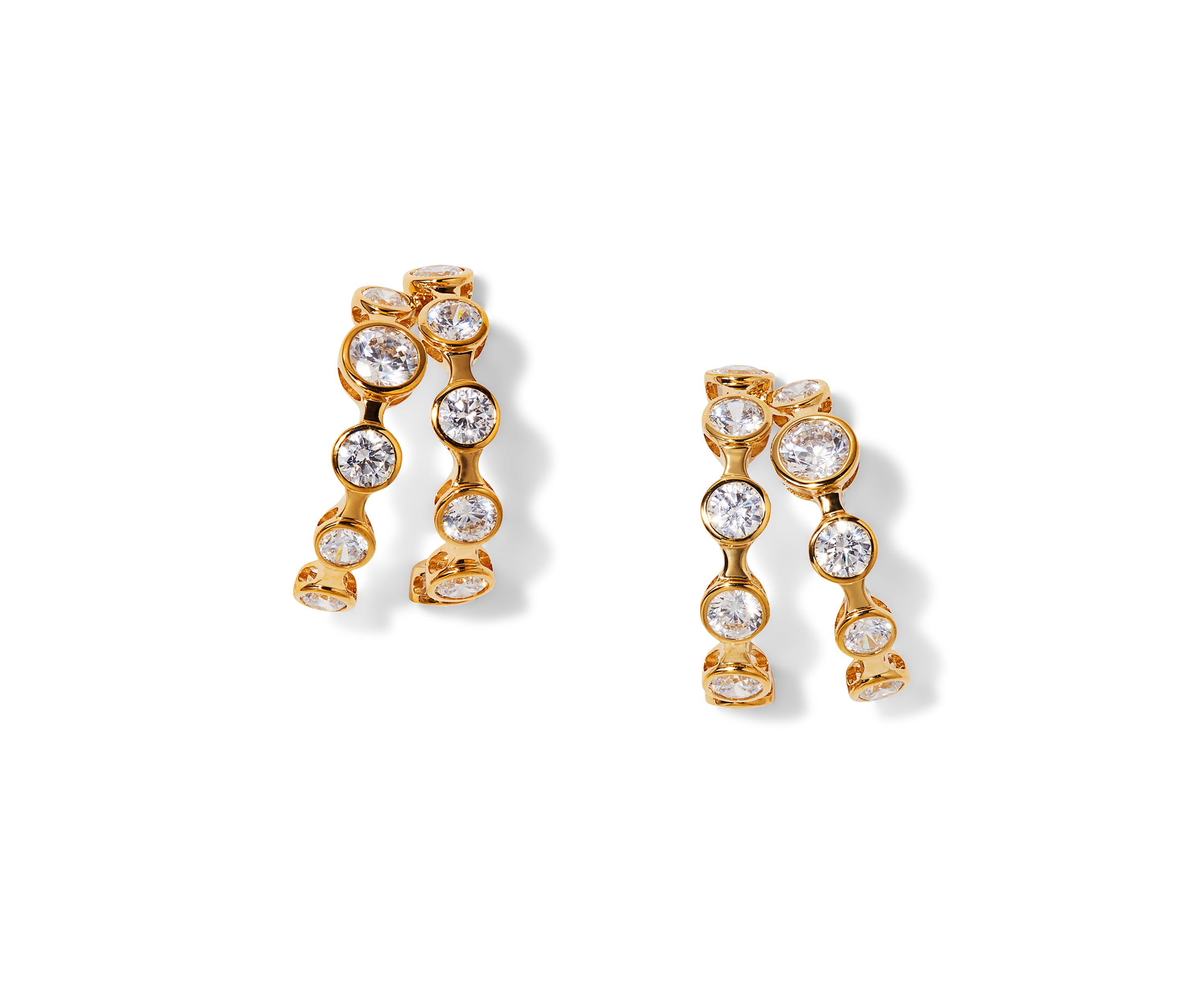 Brooklyn Double Row Hoop Earrings 
