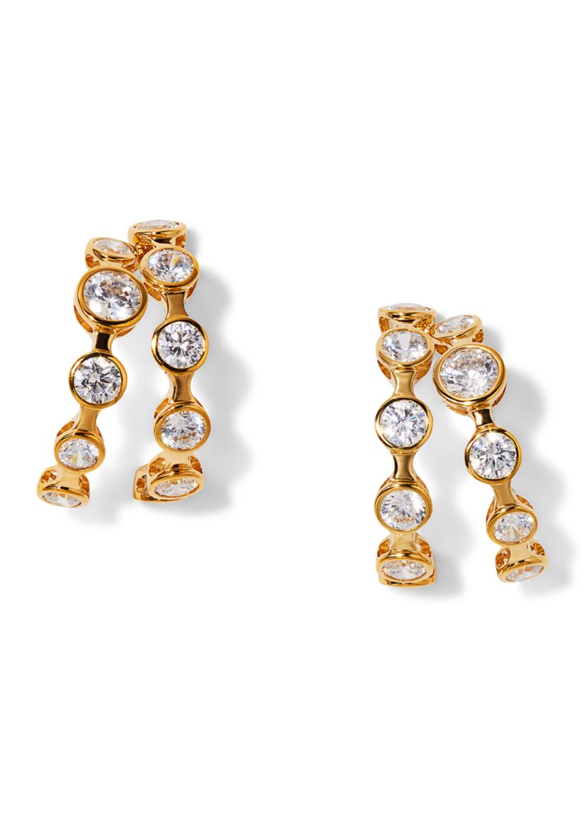 Brooklyn Double Row Hoop Earrings 