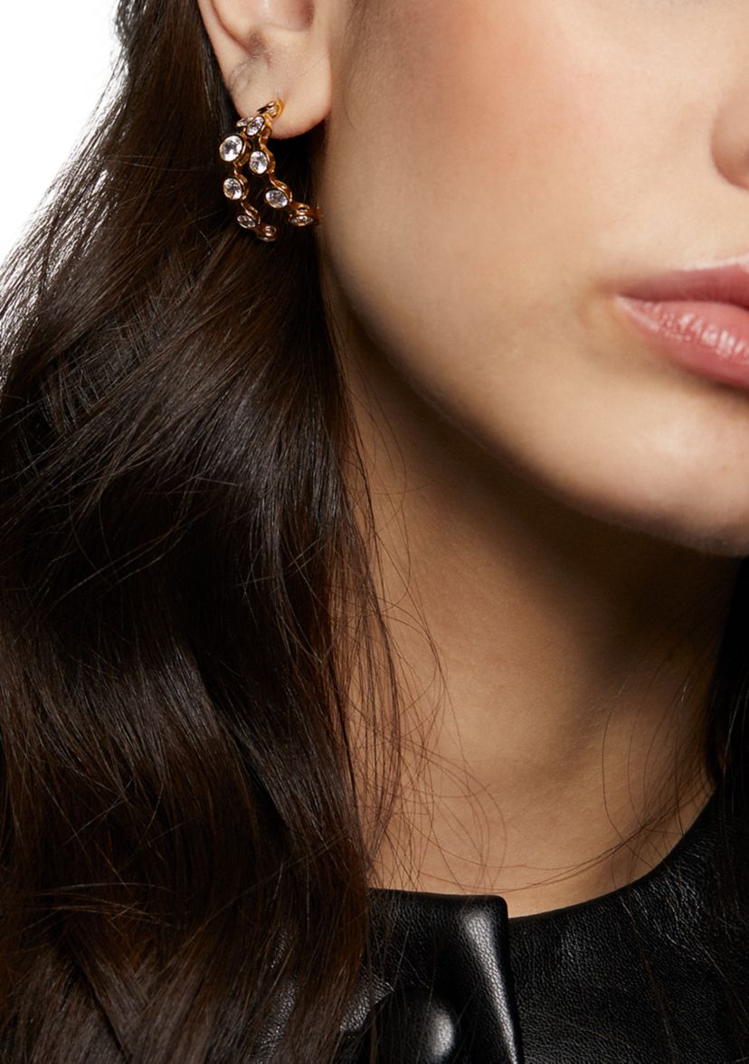 Brooklyn Double Row Hoop Earrings 