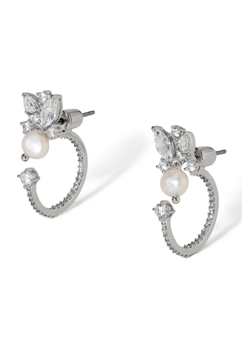 Lab Grown Ravish Jacket Hoop Earrings
