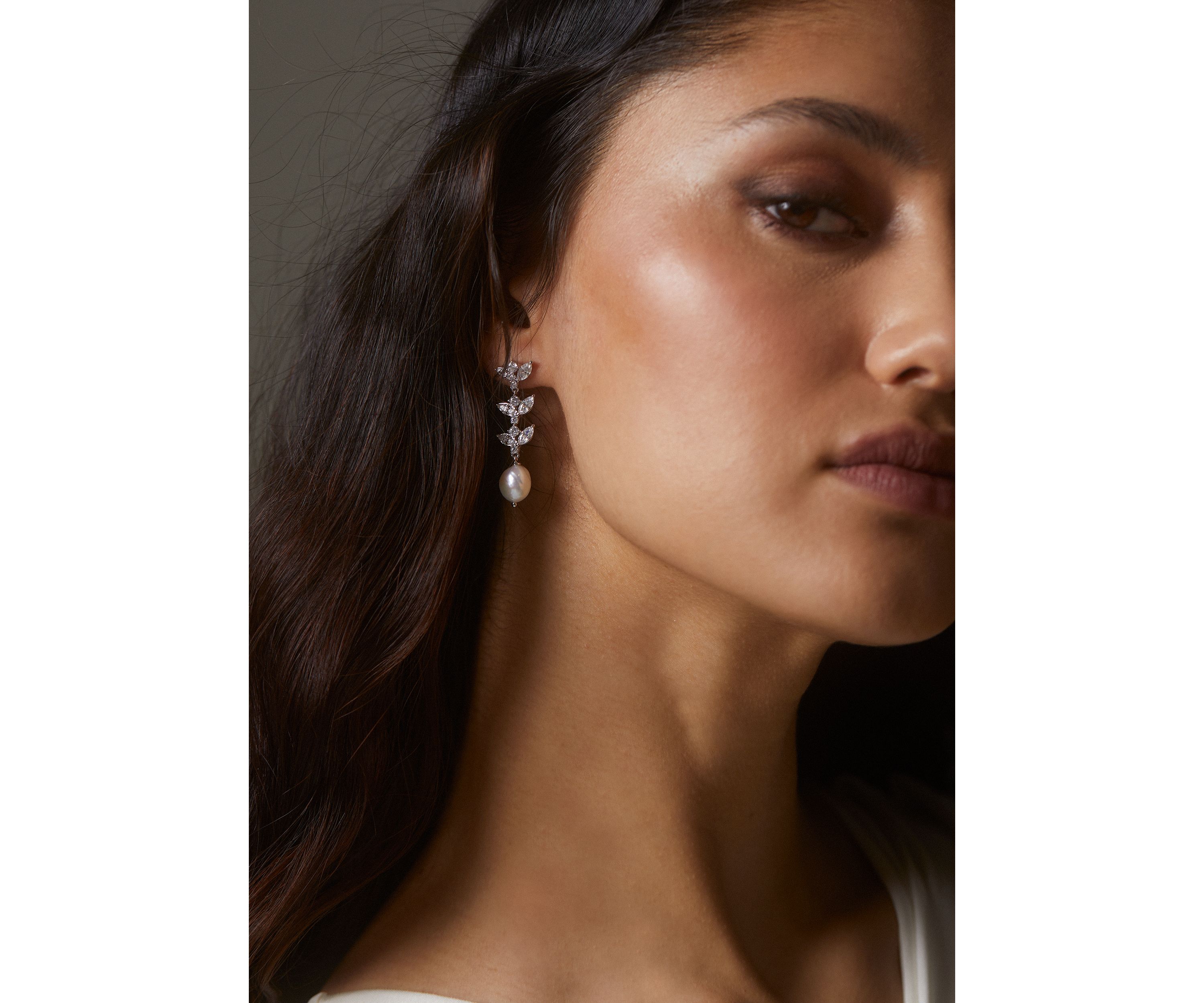 Lab Grown Ravish Linear Drop Earrings